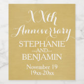 五十周年結婚等パーソナライズされた ワインラベル (シングルラベル)