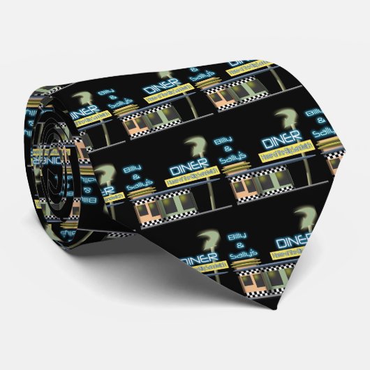 五十年代のスタイルのダイナー ネクタイ (ロール)