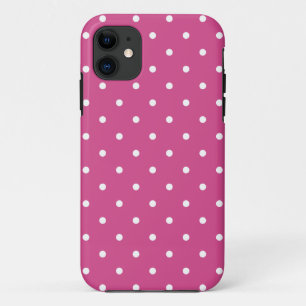 五十年代のスタイルのピンクのFlambeの水玉模様のiPhone 5/5Sカリフォルニア iPhone 11 ケース