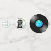 五十年代のテーマのレトロのパーソナライズな紙吹雪 コンフェッティ (裏面)