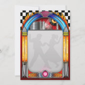 五十年代のパーティの招待状、50年代の石nロール ノートカード (正面)