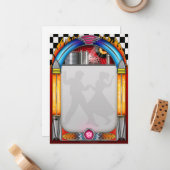 五十年代のパーティの招待状、50年代の石nロール ノートカード (正面/裏面インサイチュ)