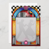 五十年代のパーティの招待状、50年代の石nロール ノートカード (正面/裏面)