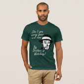 五十年代の人: お兄さんはTシャツを見ています Tシャツ (正面フル)