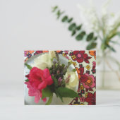 五十年代の生地の花の郵便はがき ポストカード (スタンド正面)