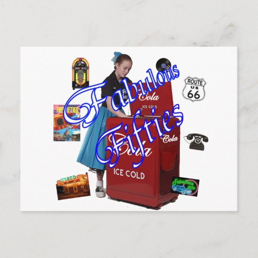 五十年代のMemorbiliaアイコン ポストカード (正面)