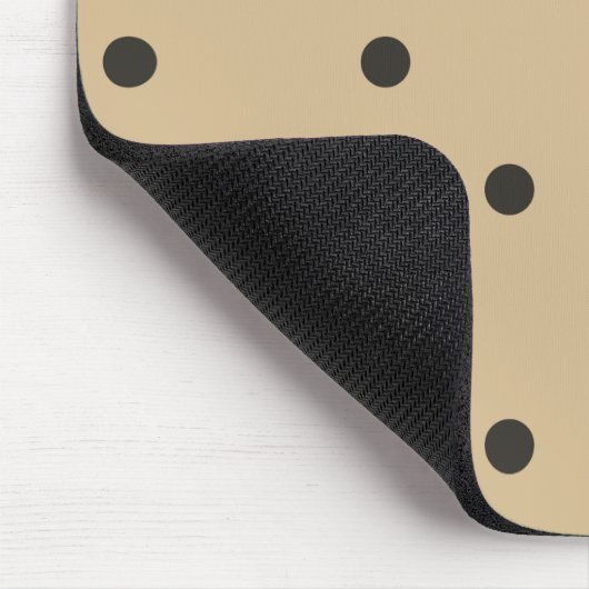 五十年代はベージュ水玉模様のスタイルを作ります マウスパッド (コーナー)