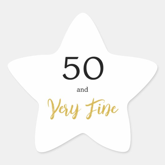 五十歳の誕生日素晴らしパーティー 星シール (正面)
