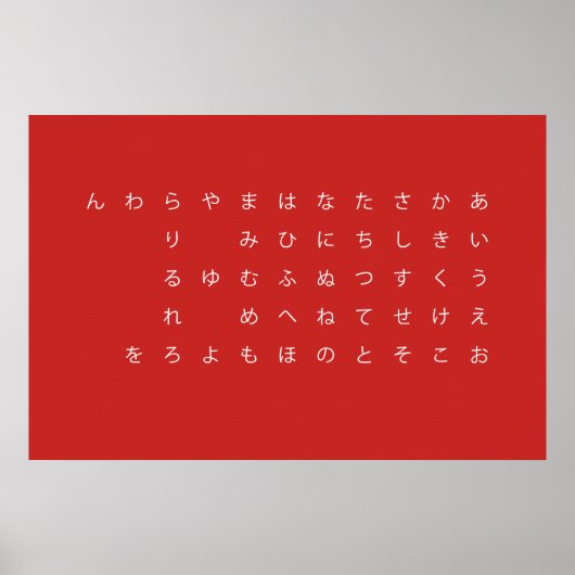 五十音(ひらがな) ポスター (正面)