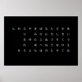 五十音（ひらがな） ポスター