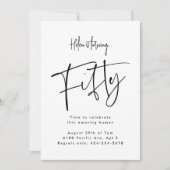 五十 招待状 (正面)