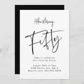 五十 招待状 (正面/裏面)