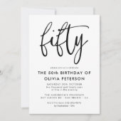 五十 | 第50回モダン白黒バースデーパーティー 招待状 (正面)