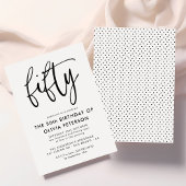 五十 | 第50回モダン白黒バースデーパーティー 招待状