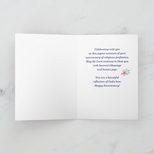 五周年宗教生活名前をカスタムする カード (内部)