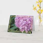 五周年結婚紫紫紫紫紫陽花を祈る カード (黄色い花)