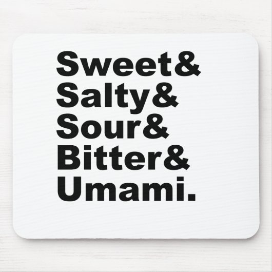 五味 |甘酸っぱい苦い&うま味 マウスパッド (正面)
