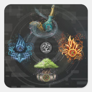 五大五元漢字美術イラストレーション スクエアシール