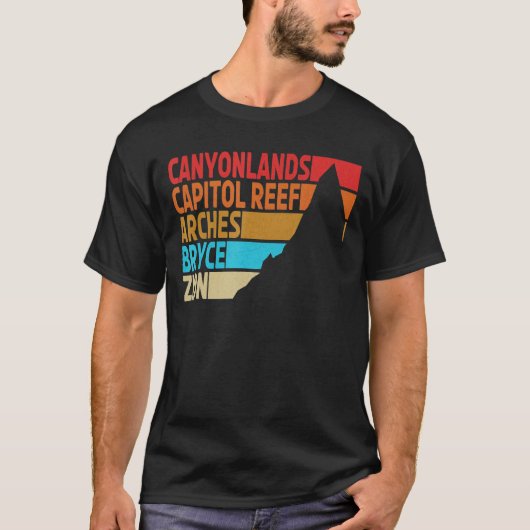 五大国立公園を歌う Tシャツ (正面)