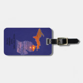 五大湖が示すミシガン州 ラゲッジタグ (正面横)