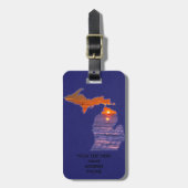 五大湖が示すミシガン州 ラゲッジタグ (正面縦)