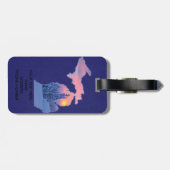 五大湖が示すミシガン州 ラゲッジタグ (裏面横)