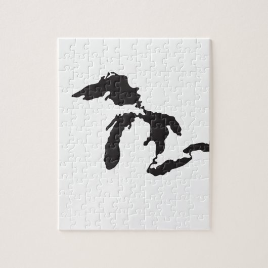 五大湖のカスタムのイラストレーション ジグソーパズル (縦)