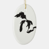 五大湖のカスタムのイラストレーション セラミックオーナメント (右)