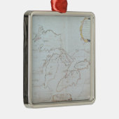 五大湖の地図 メタルオーナメント (右)