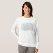 五大湖の地図 Tシャツ (正面フル)