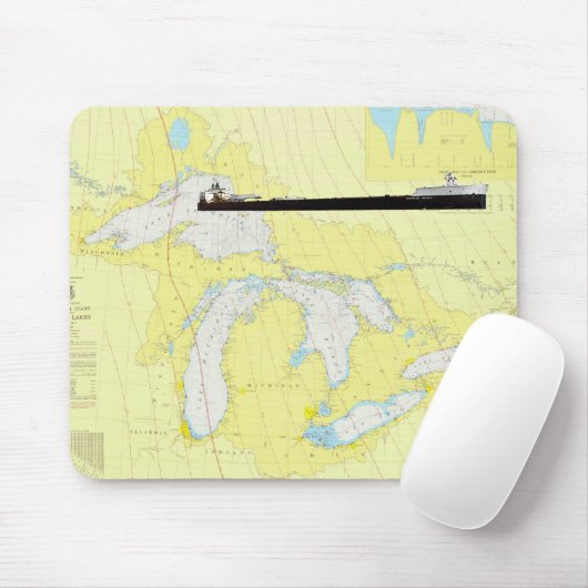 五大湖の概要の図表のabd M/Vのアメリカ人の精神 マウスパッド (マウス)