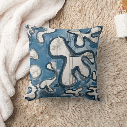 五大湖の波 クッション (ブランケット)