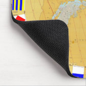 五大湖の航海のな図表及びシグナルフラグのマウスパッド マウスパッド (コーナー)