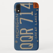 五大湖青いミシガン州のナンバープレートの電話箱 Case-Mate iPhoneケース (裏面)