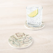 五大湖(1755年)のヴィンテージの地図 コースター (側面)