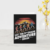 五年生の冒険を五年生のテストに始める カード (黄色い花)