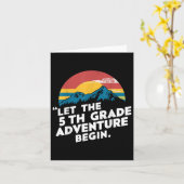 五年生の冒険を五年生のテストに始める カード (黄色い花)