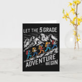 五年生の冒険を五年生のテストに始める カード (黄色い花)