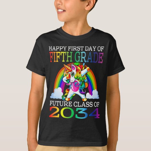 五年生の幸せな初日 Tシャツ (正面)
