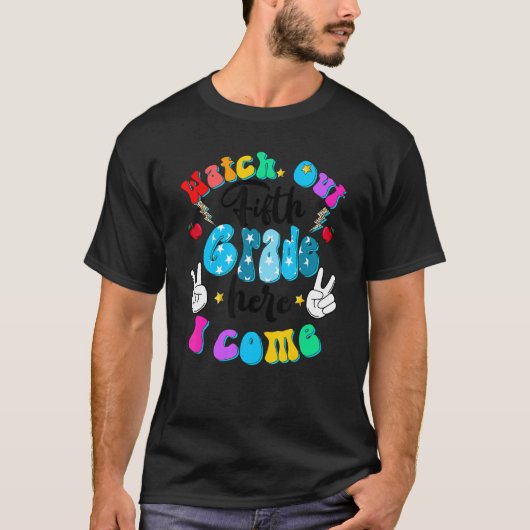 五年生の時を見守る私の来新学期 Tシャツ (正面)