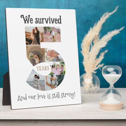 五年結婚記念 フォトプラーク (側面)