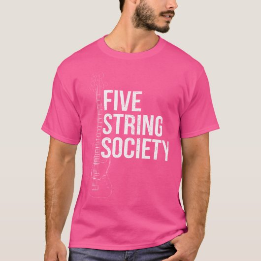 五弦協会5弦バスギター Tシャツ (正面)