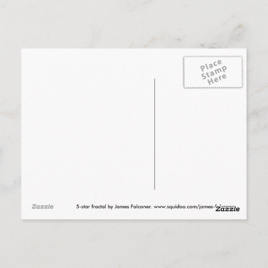 五星フラクタル ポストカード (裏面)