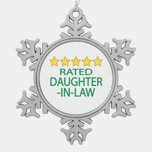 五星娘婿 スノーフレークピューターオーナメント (正面)