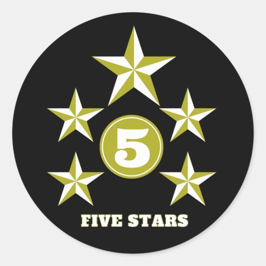 五星 ラウンドシール (正面)