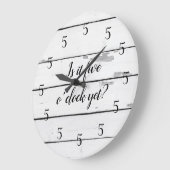 五時か、まだ大きな時計を震わせているか ラージ壁時計 (傾斜)