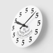 五時 ラウンド壁時計 (傾斜)