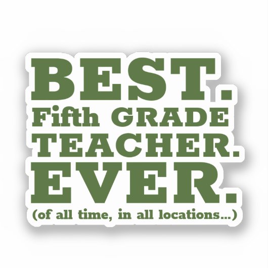 五最高の級先生史上最高 シール (正面)