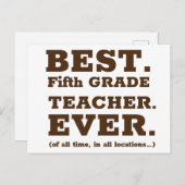 五最高の級先生史上最高 ポストカード (正面/裏面)