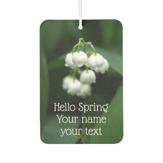 五月の白いユリ カーエアーフレッシュナー (正面)